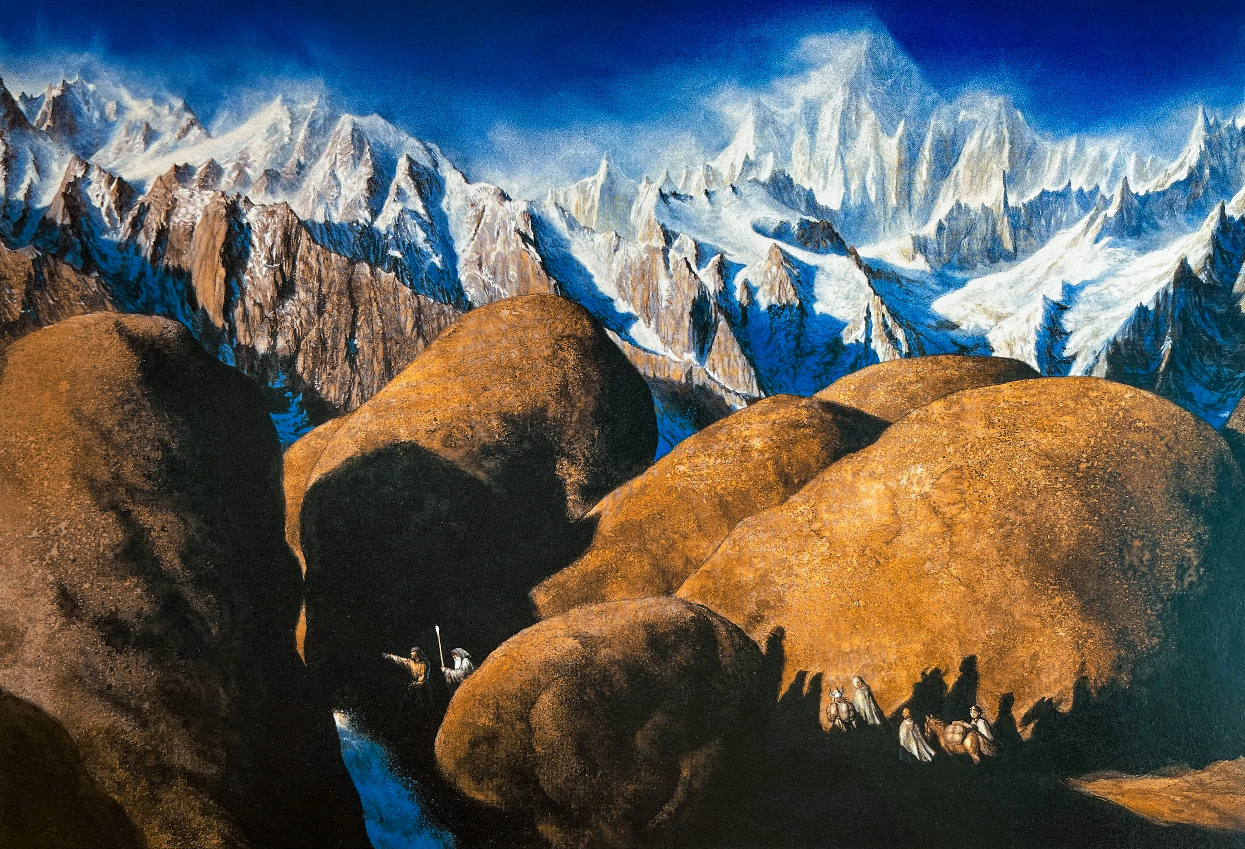 Illustration : The Company Approaches Caradhras, par John Howe.