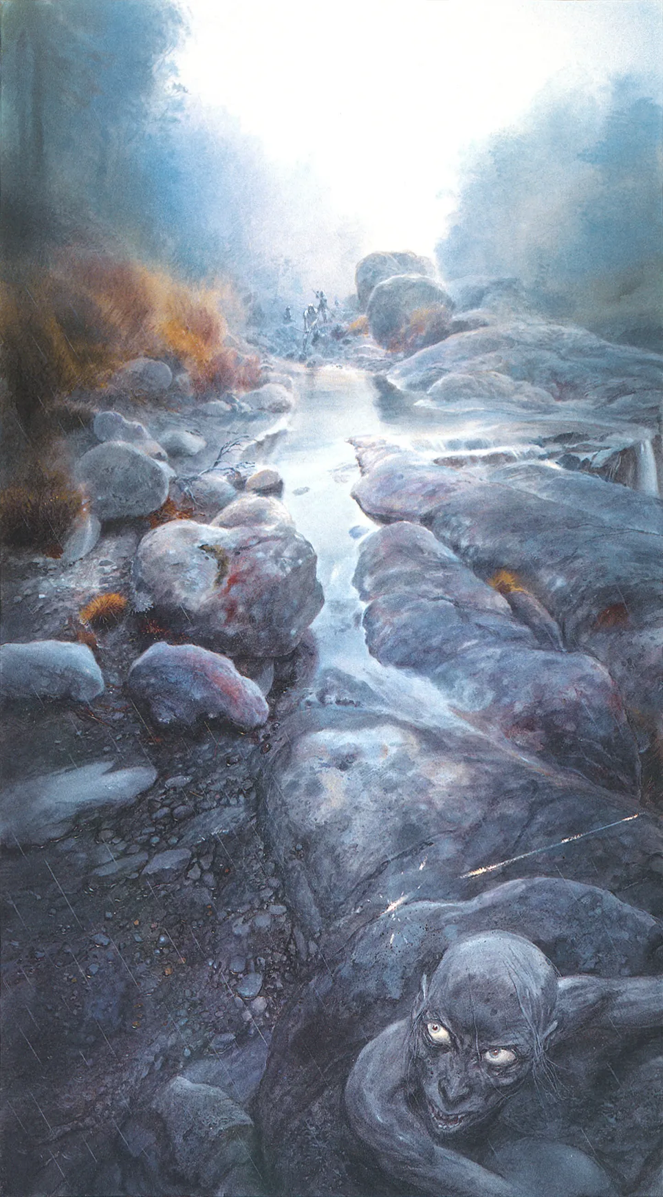 Illustration : Gollum Flees the Elves of Mirkwood, par John Howe.