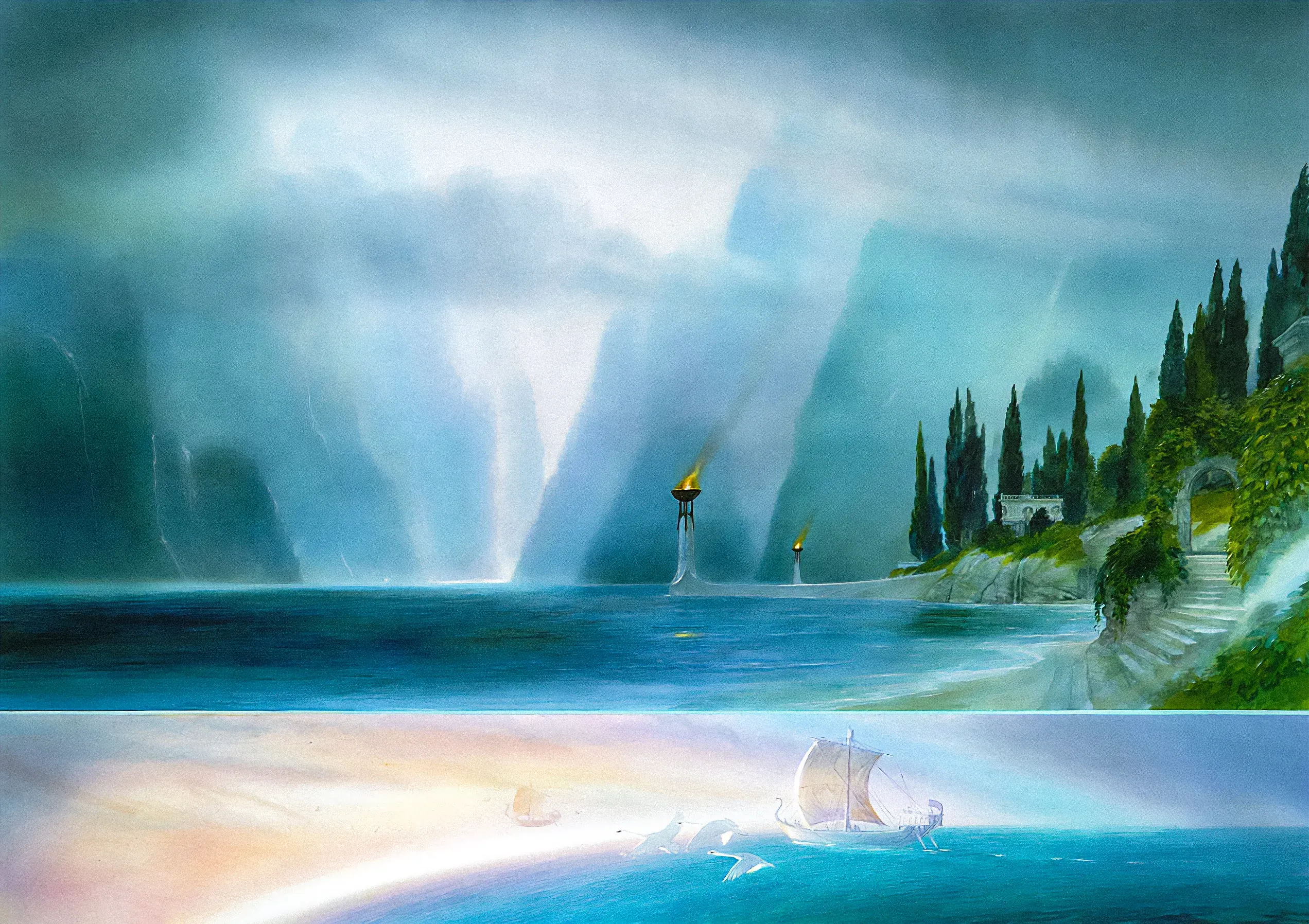 Illustration : The Grey Havens, par John Howe.