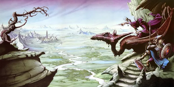 Illustration : Views of Isengard, par Rodney Matthews.