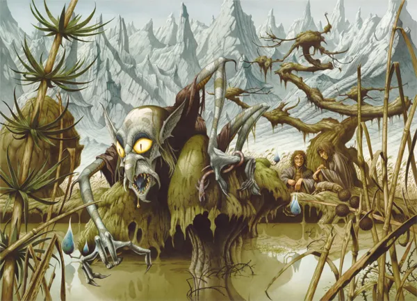 Illustration : Gollum in the Dead Marshes, par Rodney Matthews.