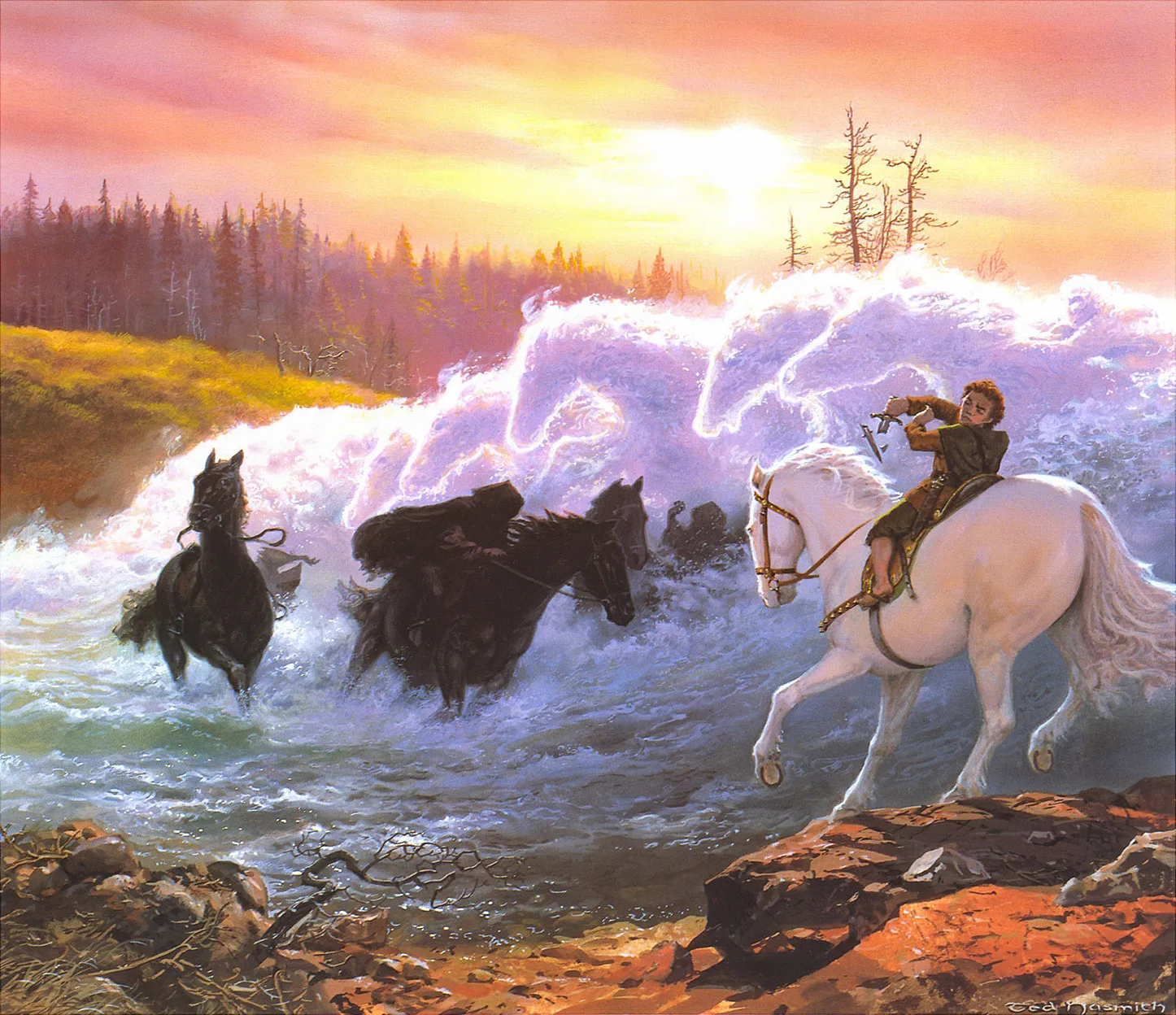 Illustration : At The Ford, par Ted Nasmith.