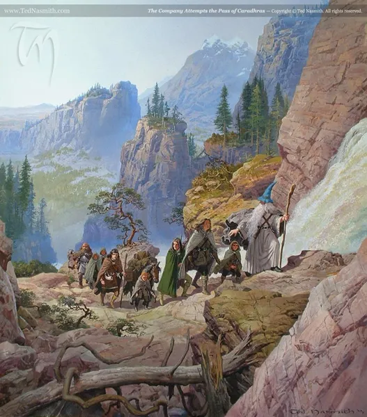 Illustration : The Company Attempts the Pass of Caradhras, par Ted Nasmith.