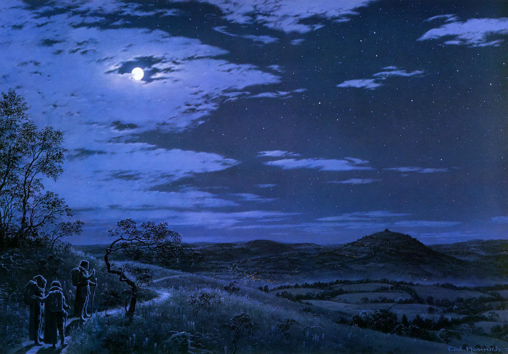 Illustration : Last Sight of Hobbiton, par Ted Nasmith.