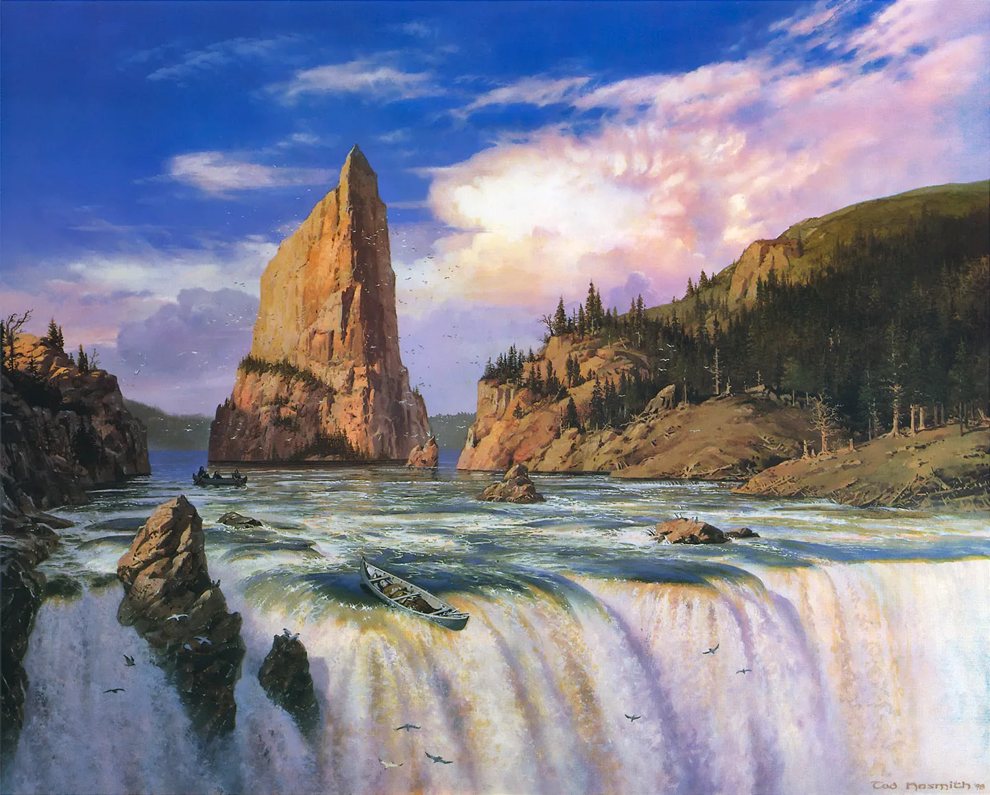 Illustration : At The Falls, par Ted Nasmith.