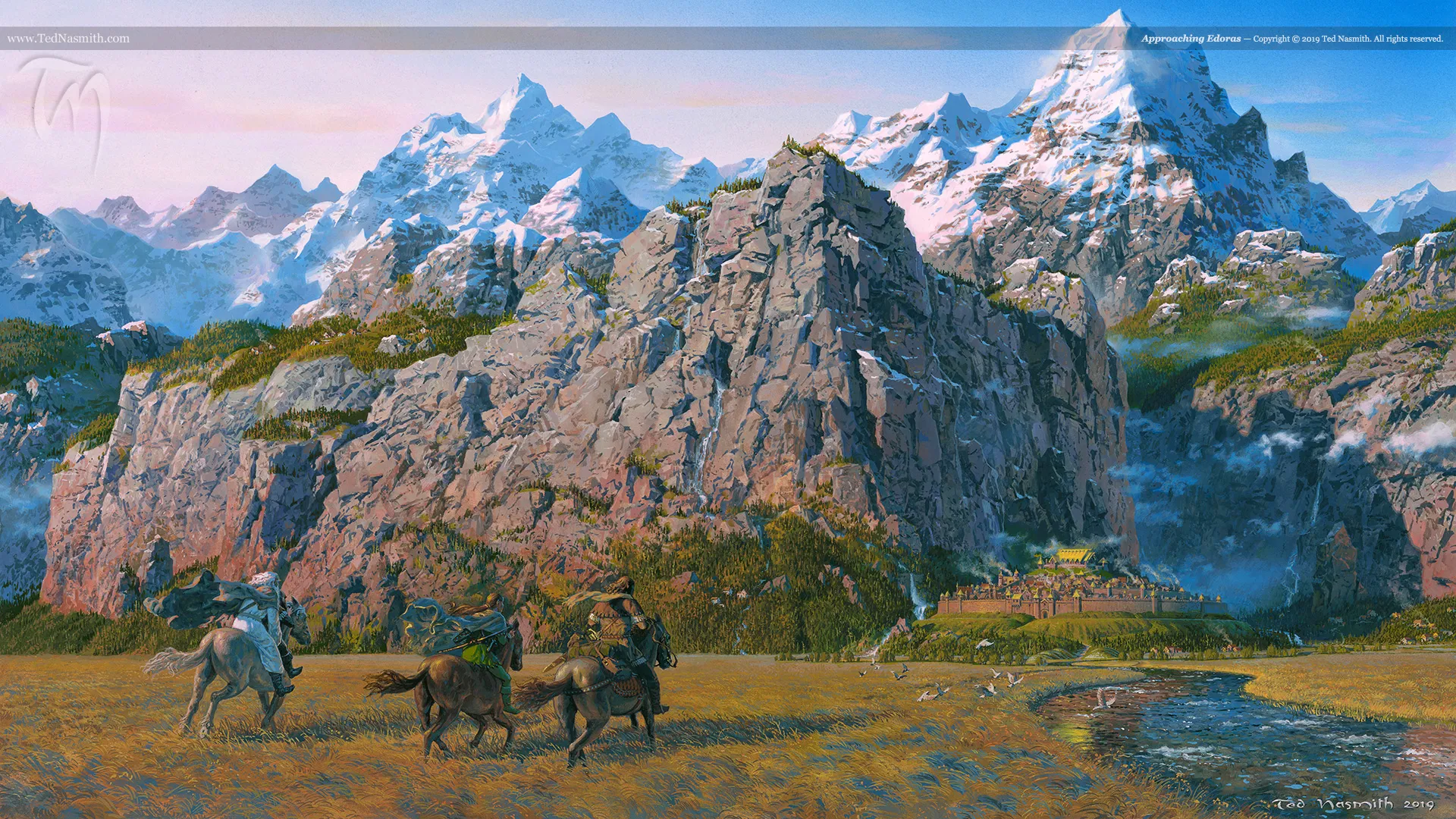 Illustration : Approaching Edoras, par Ted Nasmith.