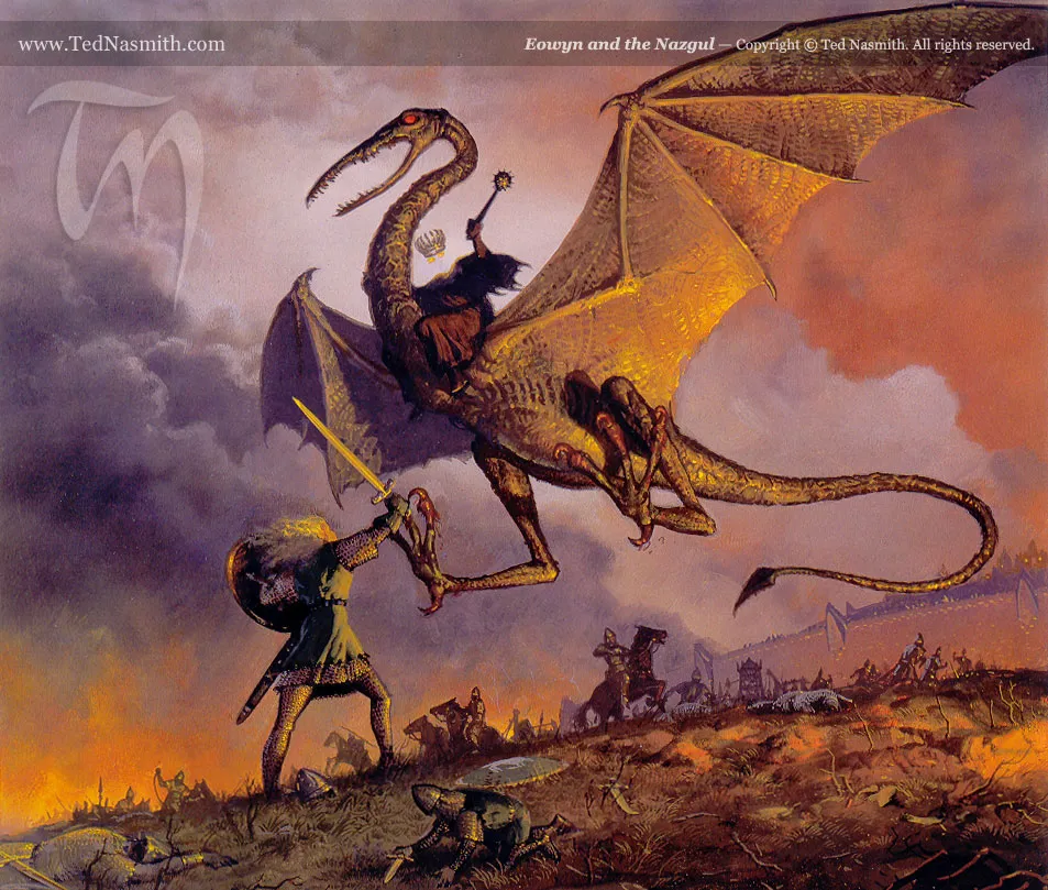 Illustration : Eowyn and the Nazgûl, par Ted Nasmith.