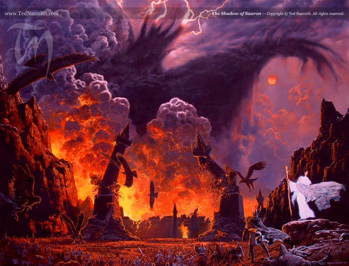 Illustration : The Shadow of Sauron, par Ted Nasmith.