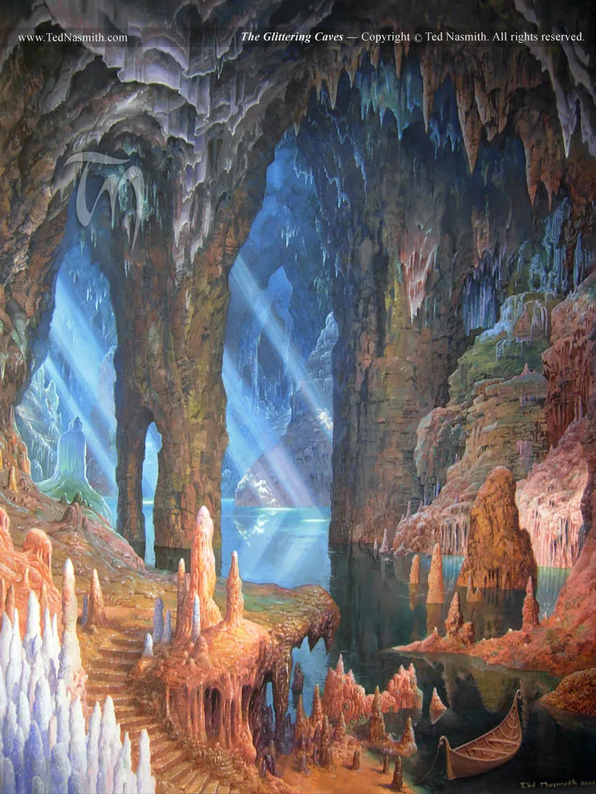 Illustration : The Glittering Caves, par Ted Nasmith.