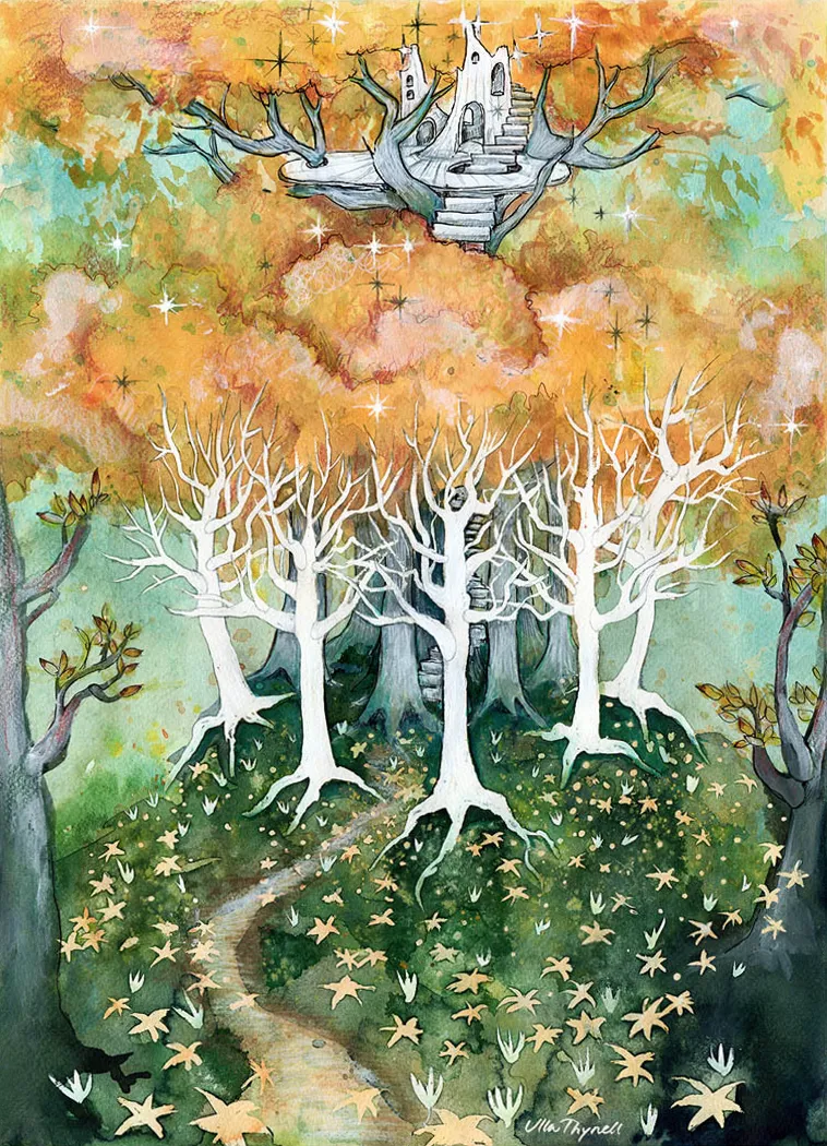 Illustration : Lothlorien, par Ulla Thynell.