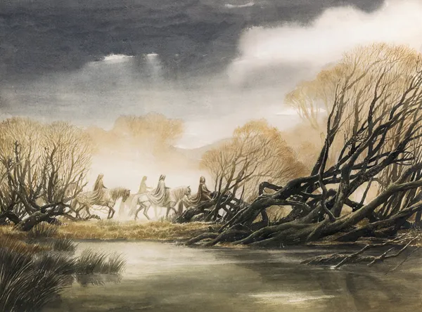 Illustration : The Journey of Morwen and Níenor to Nargothrond, par Alan Lee.
