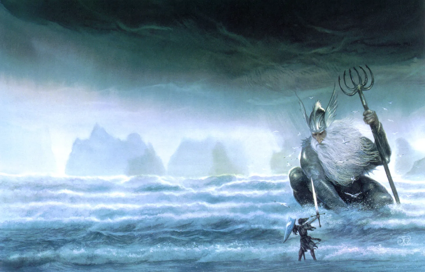 Illustration : Ulmo, Lord of the Waters, par John Howe.