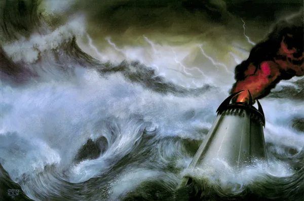 Illustration : The Drowning of Anadûné, par John Howe.