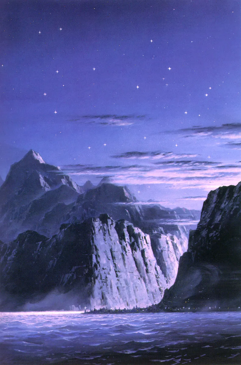 Illustration : The Light of Valinor on the Western Sea, par Ted Nasmith.