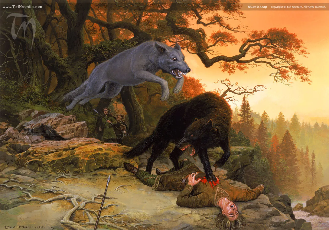 Illustration : Huan's Leap, par Ted Nasmith.