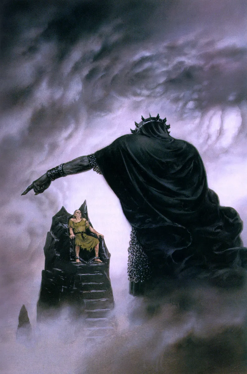 Illustration : Morgoth punishes Húrin, par Ted Nasmith.