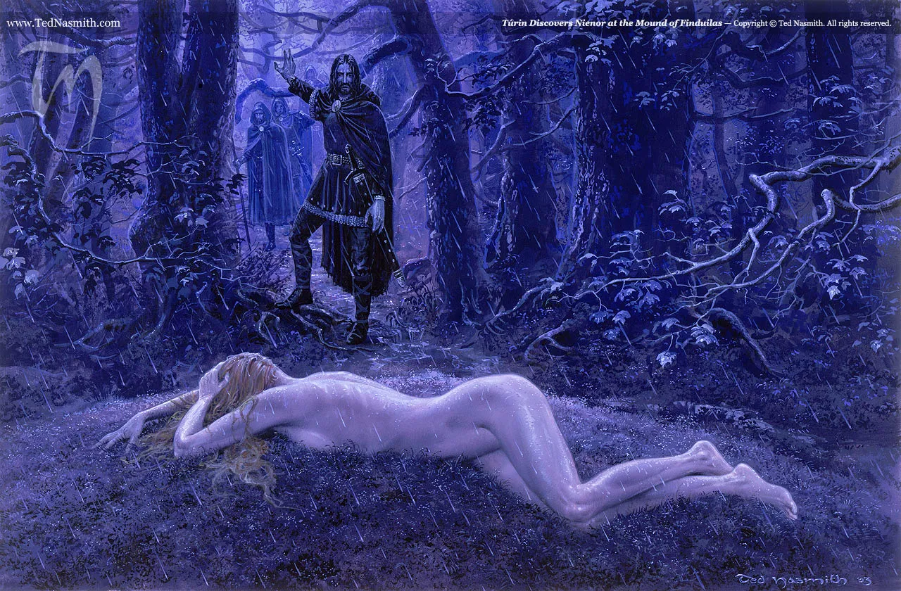 Illustration : Túrin Discovers Nienor at the Mound of Finduilas, par Ted Nasmith.
