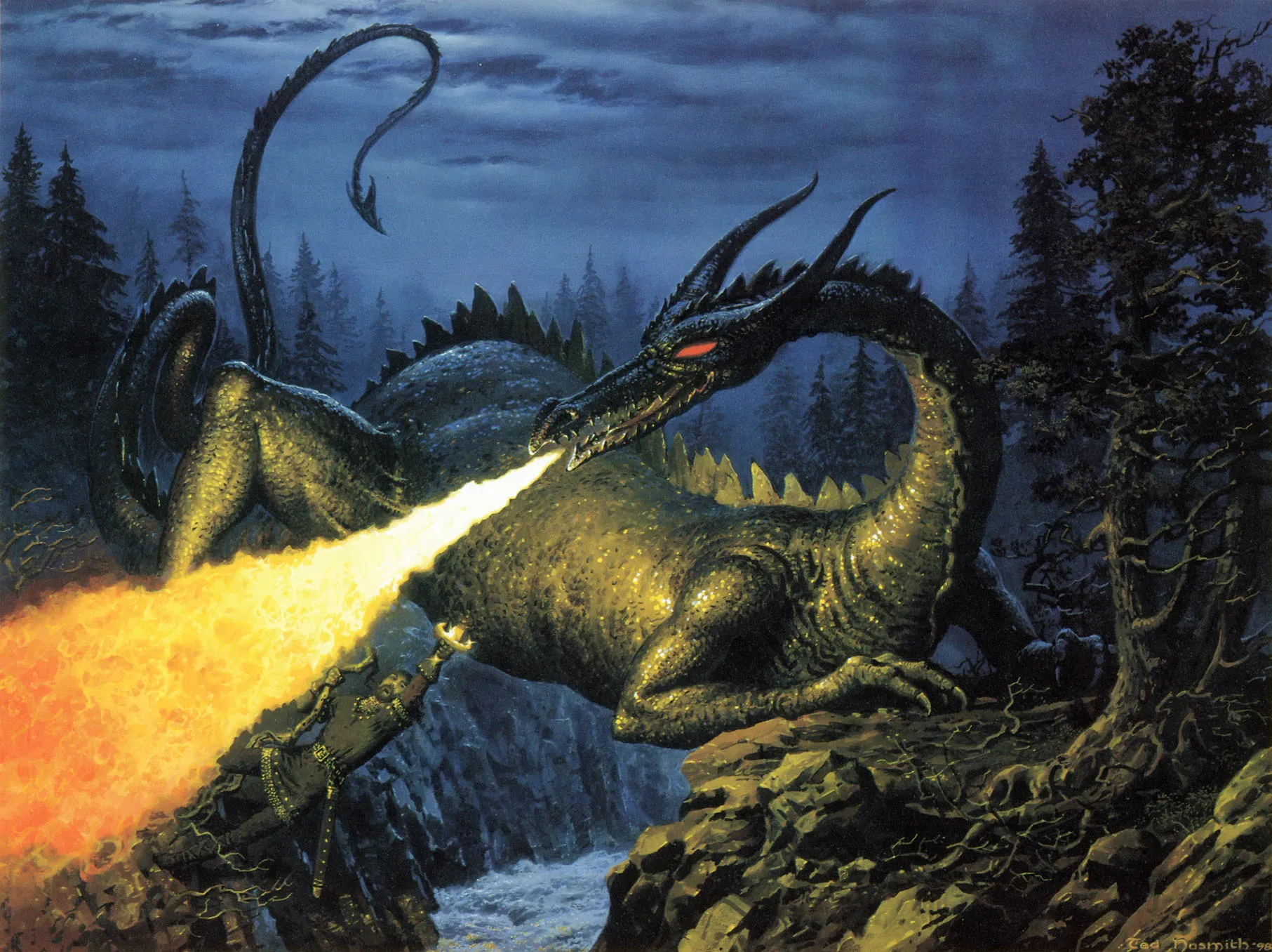 Illustration : The Slaying of Glaurung, par Ted Nasmith.