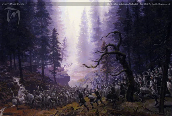 Illustration : The Orc-Host is Ambushed in Brethil, par Ted Nasmith.