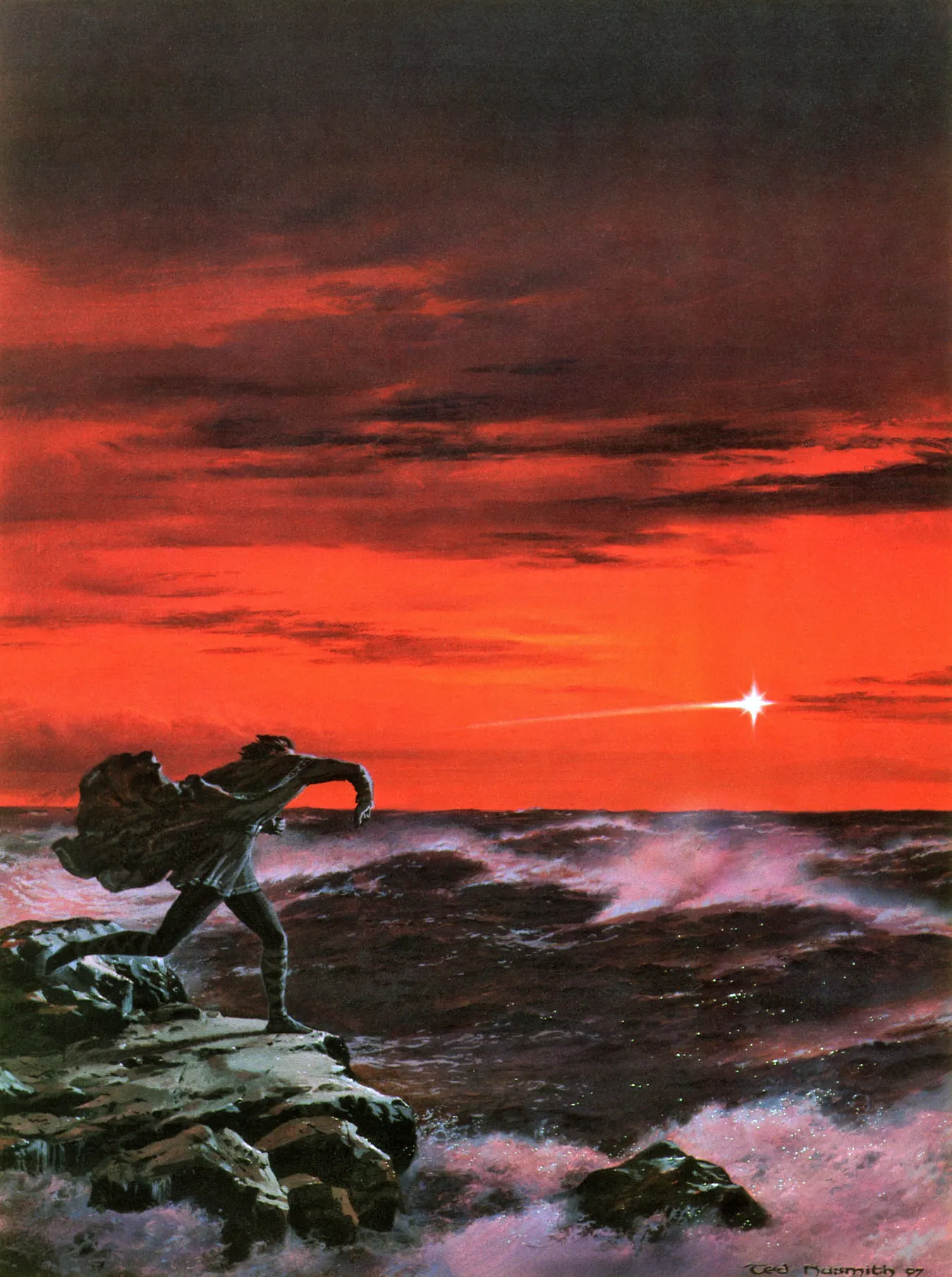 Illustration : Maglor Casts a Silmaril into the Sea, par Ted Nasmith.