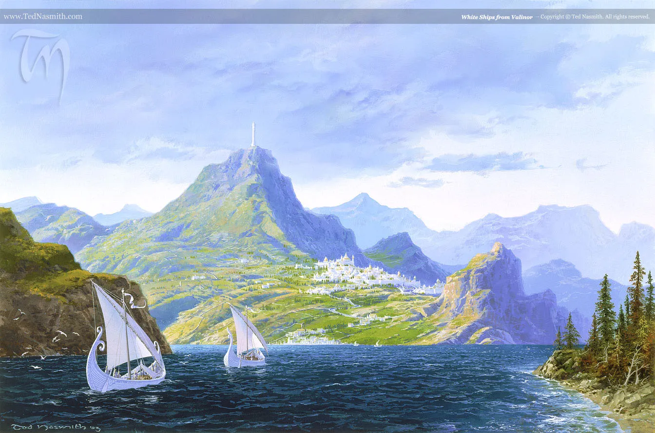 Illustration : White Ships From Valinor, par Ted Nasmith.
