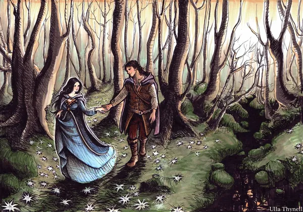 Illustration : Of Beren and Luthien, par Ulla Thynell.