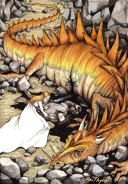 Illustration : The Curse of Glaurung, par Ulla Thynell.