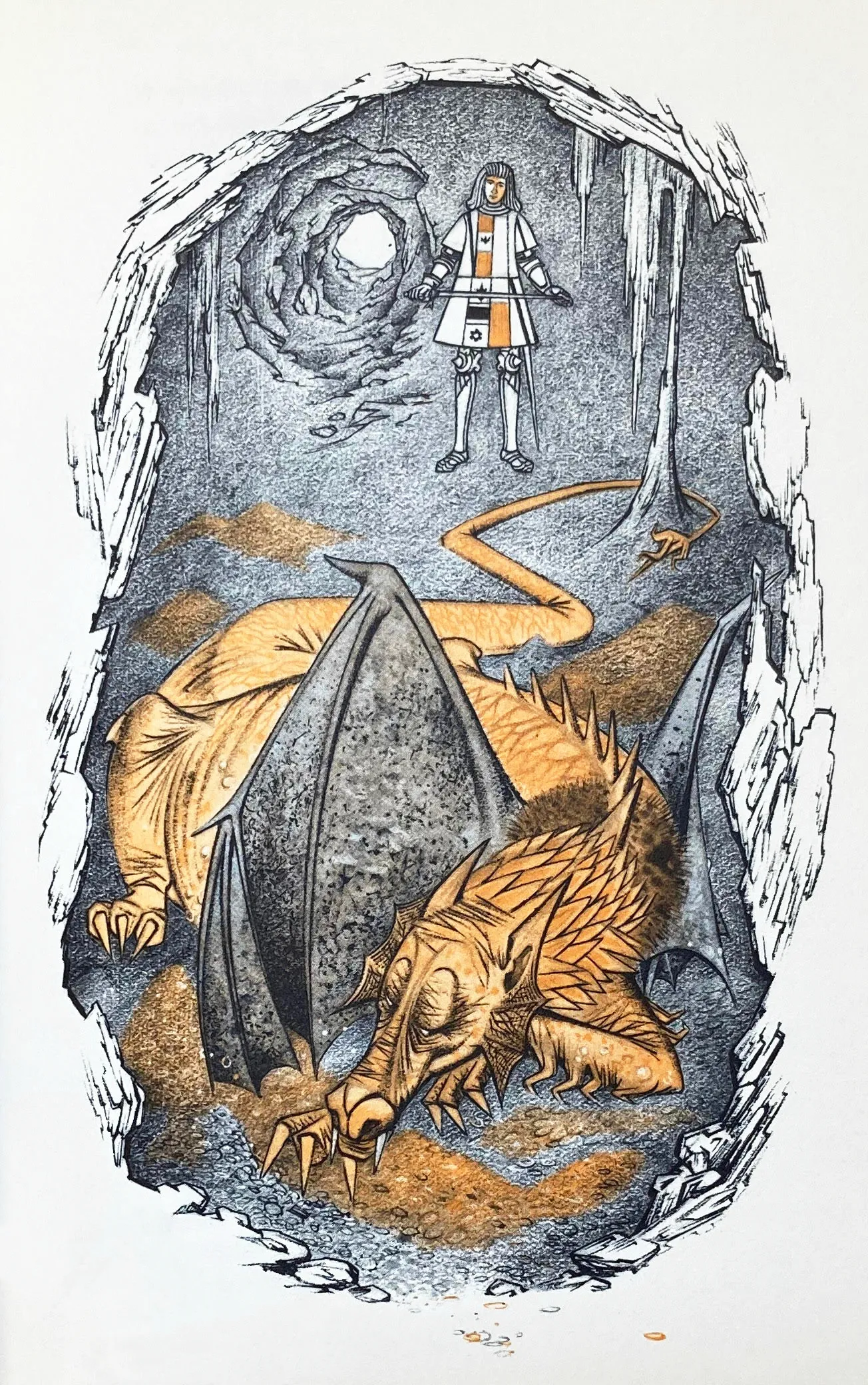 Illustration de Pauline Diana Baynes, pour l'édition anglaise de 1962 du recueil de poèmes de J.R.R. Tolkien Les Aventures de Tom Bombadil (The Adventures of Tom Bombadil), publié par George Allen and Unwin.
