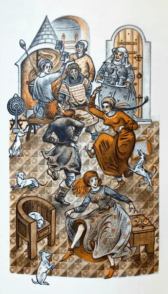 Illustration de Pauline Diana Baynes, pour l'édition anglaise de 1962 du recueil de poèmes de J.R.R. Tolkien Les Aventures de Tom Bombadil (The Adventures of Tom Bombadil), publié par George Allen and Unwin.