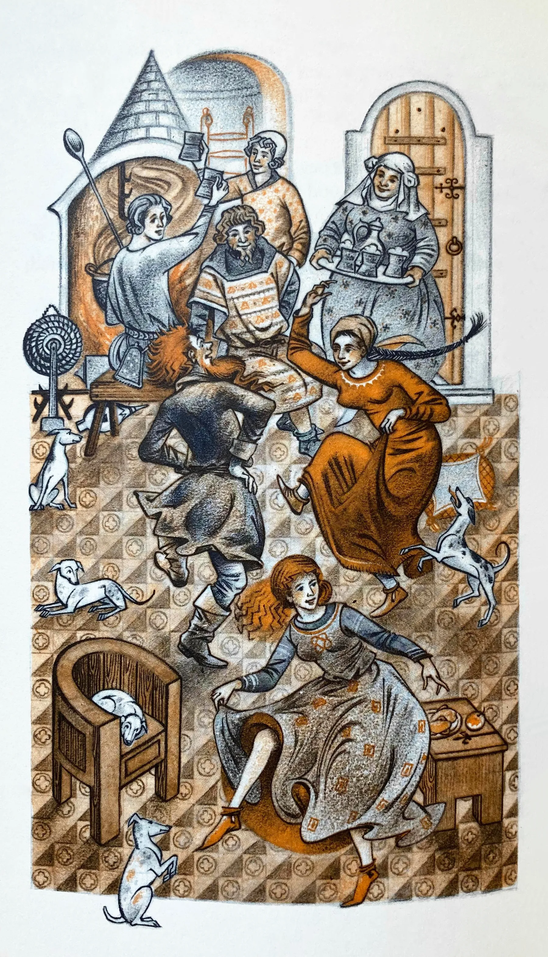 Illustration de Pauline Diana Baynes, pour l'édition anglaise de 1962 du recueil de poèmes de J.R.R. Tolkien Les Aventures de Tom Bombadil (The Adventures of Tom Bombadil), publié par George Allen and Unwin.