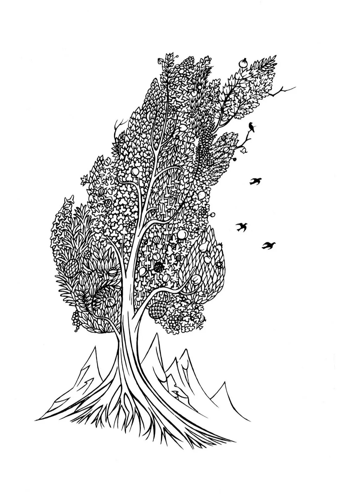 Illustration de Pauline Diana Baynes, pour lédition anglaise du roman de J.R.R. Tolkien Smith de Grand Wootton (Smith of Wootton Major).