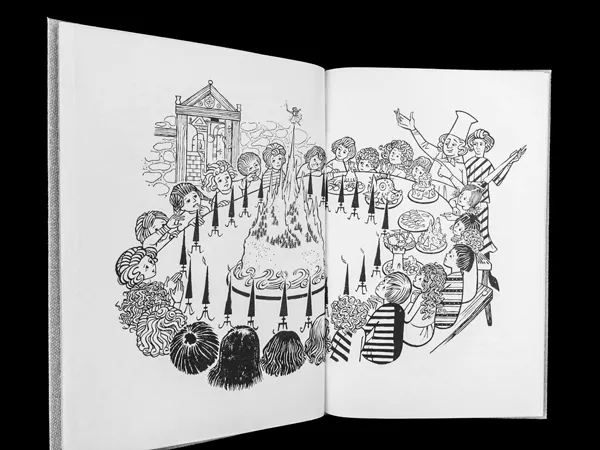 Illustration de Pauline Diana Baynes, pour lédition anglaise du roman de J.R.R. Tolkien Smith de Grand Wootton (Smith of Wootton Major).