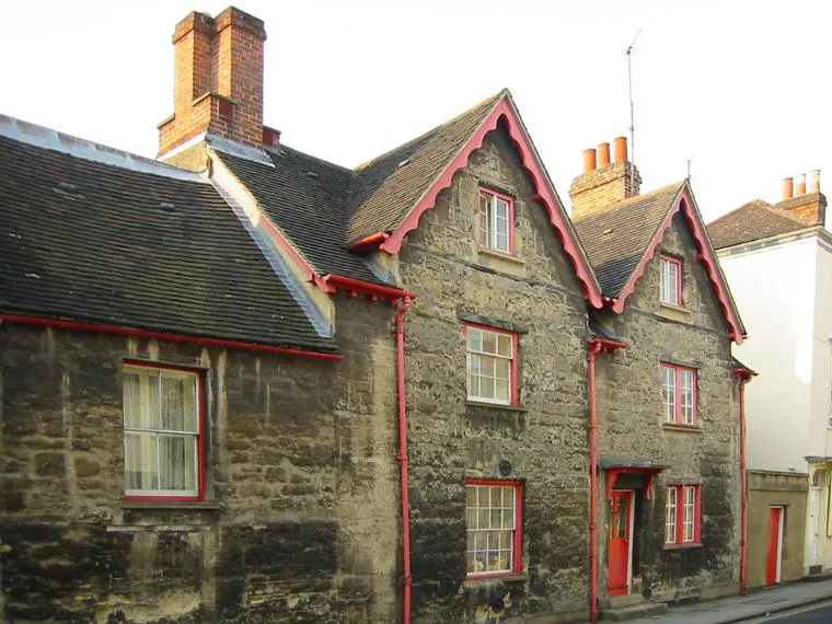 Photo : 99 Holywell Street, Oxford. Adresse à laquelle John Ronald Reuel Tolkien réside de 1950 à 1953.